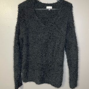 Black fuzzy sweater